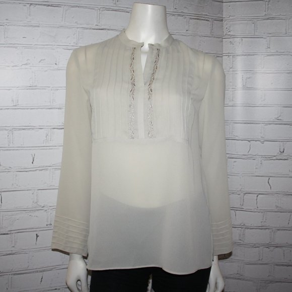 🤍🌬️ Norton McNaughton Sheer Blouse · Petite SP - Picture 1 of 5